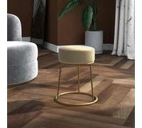 vidaXL Tabouret rond Gris fonc¿¿ Velours