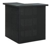 vidaXL Hoekbartafel 100x50x105 cm poly rattan zwart313481 Noir G