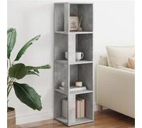Vidaxl Armoire D'angle Gris Béton 33x33x132 Cm Bois D'Ingénierie