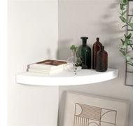 vidaXL Hoekschap zwevend 35x35x3,8 cm MDF wit323916 Blanc G