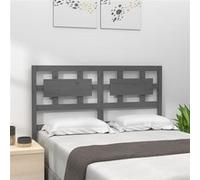vidaXL Hoofdbord 125,5x4x100 cm massief grenenhout grijs818032 Gris G