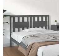 vidaXL Hoofdbord 125,5x4x100 cm massief grenenhout grijs818562 Gris G