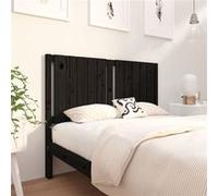 vidaXL Hoofdbord 125,5x4x100 cm massief grenenhout zwart818864 Noir G