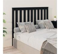 vidaXL Hoofdbord 126x6x101 cm massief grenenhout zwart818514 Noir G