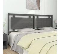 vidaXL Hoofdbord 205,5x4x100 cm massief grenenhout grijs817962 Gris G