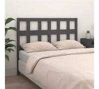 vidaXL Hoofdbord 205,5x4x100 cm massief grenenhout grijs818942 Gris G