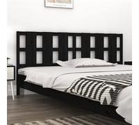 vidaXL Hoofdbord 205,5x4x100 cm massief grenenhout zwart818014 Noir G