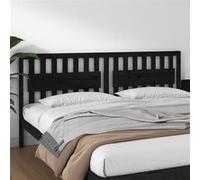 vidaXL Hoofdbord 205,5x4x100 cm massief grenenhout zwart818594 Noir G