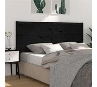 vidaXL Hoofdbord 206x4x100 cm massief grenenhout zwart818744 Noir G