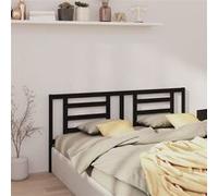 vidaXL Hoofdbord 206x4x100 cm massief grenenhout zwart818844 Noir G
