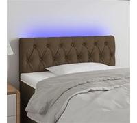 vidaXL Hoofdbord LED 90x7x78/88 cm stof donkerbruin3121933 Marron G