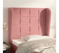 vidaXL Hoofdbord met randen 93x23x118/128 cm fluweel roze3117997 Rose G