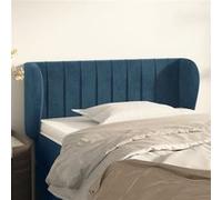 vidaXL Hoofdbord met randen 93x23x78/88 cm fluweel donkerblauw3117422 Bleu foncé G