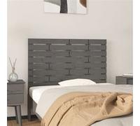 vidaXL Hoofdbord wandmontage 96x3x63 cm massief grenenhout grijs824725 Gris G