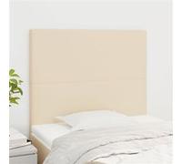 vidaXL Têtes de lit 2 pièces Tissu crème 100x5x118/128 cm (lit simple)