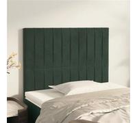 vidaXL Hoofdborden 2 st 90x5x78/88 cm fluweel donkergroen3116609 Vert G