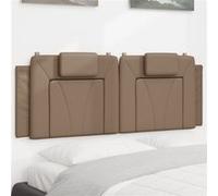 vidaXL Coussin de Tête de Lit Viana, Oreiller de Lecture avec Fermeture à Glissière, Coussin de Lecture pour Lit Chambre, Cappuccino 120 cm Similicuir