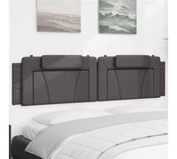 vidaXL Coussin de tête de lit gris 200 cm similicuir