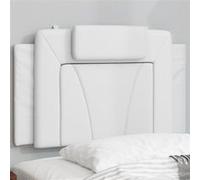 vidaXL Coussin de tête de lit Viana blanc 80 cm similicuir