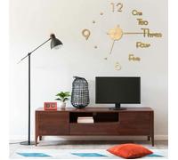 vidaXL Horloge Murale 3D Dorée 100 cm