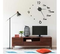 vidaXL Horloge Murale 3D Design Moderne Noir