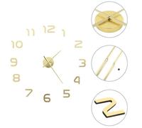 vidaXL Horloge Murale 3D Design Moderne XXL Doré Décoration de Maison Salon 50640