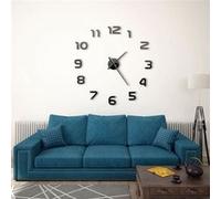 vidaXL Horloge Murale 3D Design Moderne XXL Noir Décor de Maison Mur Salon 50639 Noir G