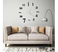 vidaXL Horloge murale 3D Design moderne XXL Noir