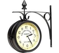 vidaXL Horloge murale double face 20 cm Noir G