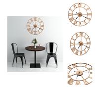 vidaXL Horloge murale en métal 40 cm Golden - Horloges murales