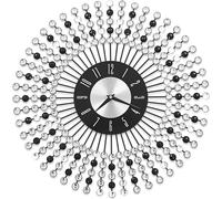 vidaXL Horloge murale métal 43 cm noir