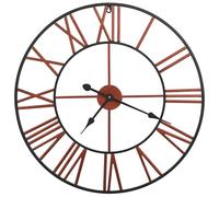 vidaXL Horloge murale métal 58 cm rouge