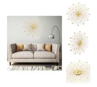 vidaXL Horloge murale métal 70 cm Golden - Horloges murales