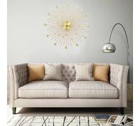 vidaXL Horloge murale métal 70 cm Golden