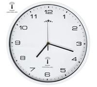 vidaXL Horloge murale radioguidée avec mouvement à quartz 31 cm Blanc
