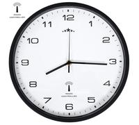 vidaXL Horloge murale radioguidée 50617 – Mouvement à quartz – Blanc/Noir, 31 cm