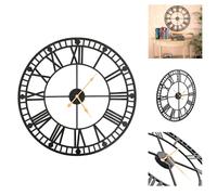 vidaXL Horloge murale vintage avec mouvement à quartz métal 60 cm XXL - Horloges murales