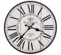 vidaXL Horloge Murale Vintage Décoration Montre de Salon Pendule de Mur MDF 30 cm Blanc et Noir