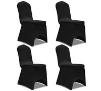 VidaXL Housse chaise 4 pcs Noir