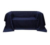 vidaXL Housse de canapé Micro-suède Bleu marine 210x280 cm