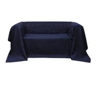 vidaXL Housse de canapé Micro-suède Bleu marine 210x280 cm