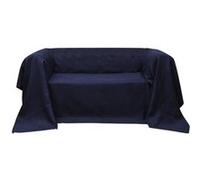 vidaXL Housse de canapé Micro-suède Bleu marine 210x280 cm