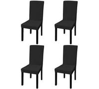 vidaXL Housse de chaise extensible 4 pcs noir