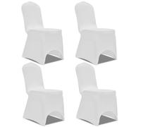 vidaXL Housse de chaise extensible 4 pcs - Blanc