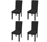 vidaXL Housse de chaise extensible 4 pcs noir