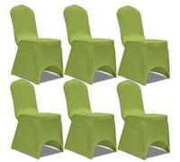 Vidaxl Housse De Chaise Extensible 6 Pcs Vert