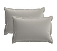 vidaXL Housse de coussin 2 pc HOUTEN Gris 50 x 70 cm Polyester 919581