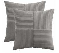 vidaXL Housse de coussin 2 pcs ALMELO Gris clair 50 x 50 cm 914893