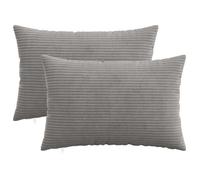 vidaXL Housse de coussin 2 pcs HEERLEN Gris clair 50 x 70 cm 911313