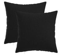 vidaXL Housse de coussin 2 pcs HEERLEN Noir 40 x 40 cm 908311